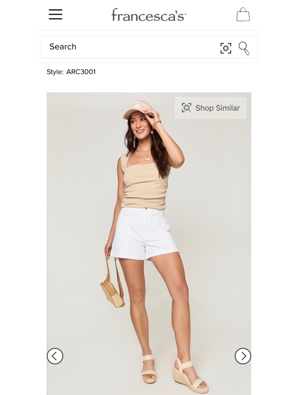 Francesca’s White Denim Shorts - 6/28
